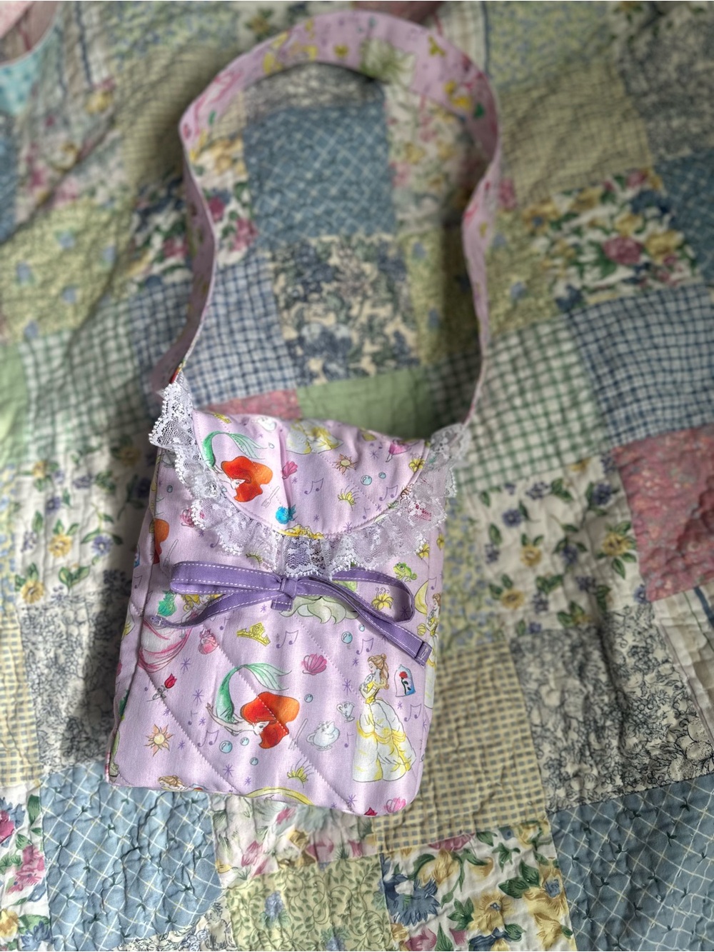 Handmade quilted toddler bag